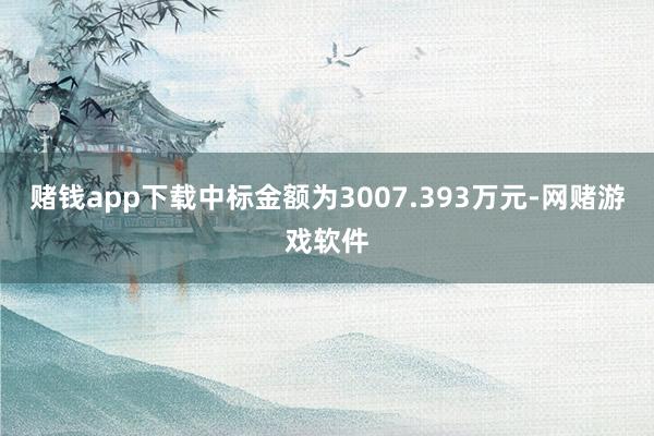 赌钱app下载中标金额为3007.393万元-网赌游戏软件