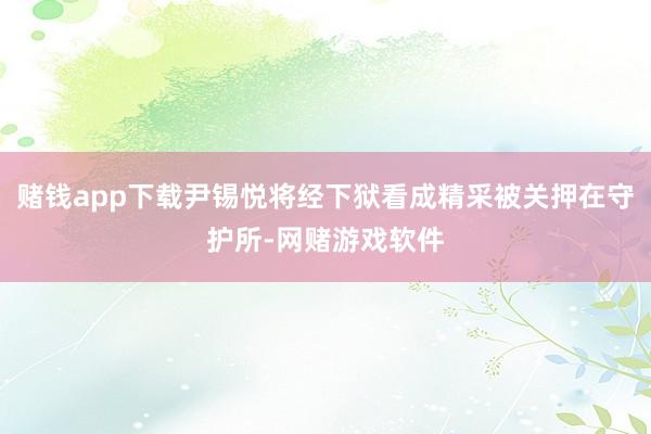 赌钱app下载尹锡悦将经下狱看成精采被关押在守护所-网赌游戏软件