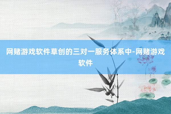 网赌游戏软件草创的三对一服务体系中-网赌游戏软件