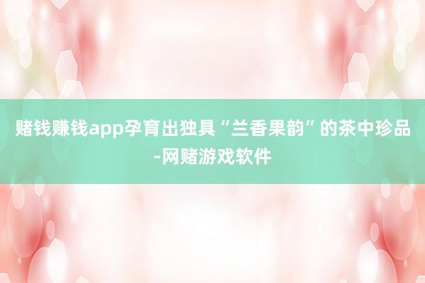 赌钱赚钱app孕育出独具“兰香果韵”的茶中珍品-网赌游戏软件