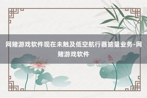 网赌游戏软件现在未触及低空航行器掂量业务-网赌游戏软件